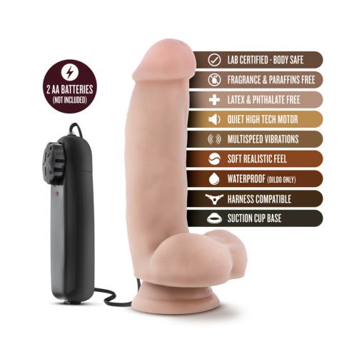 Loverboy The Quarterback 7 In. Vibrating Dildo With Balls Beige - Image 6