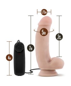 Loverboy The Quarterback 7 In. Vibrating Dildo With Balls Beige