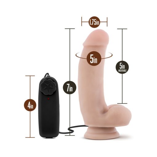 Loverboy The Quarterback 7 In. Vibrating Dildo With Balls Beige - Image 8