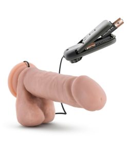 Loverboy The Goalie Remote-Controlled 8 In. Vibrating Dildo With Balls Beige