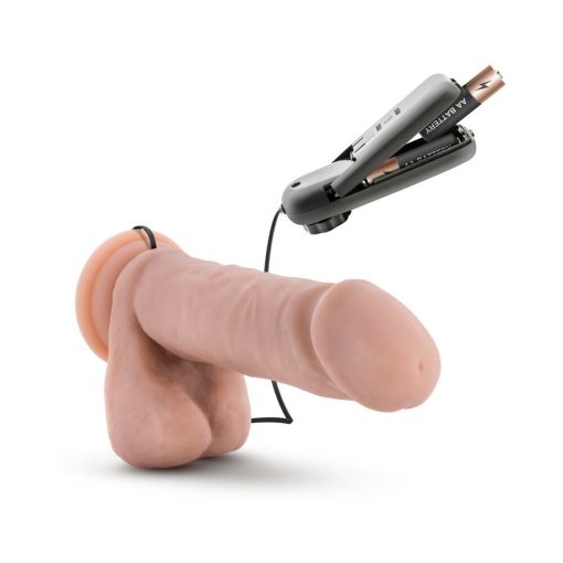 Loverboy The Goalie Remote-Controlled 8 In. Vibrating Dildo With Balls Beige - Image 7