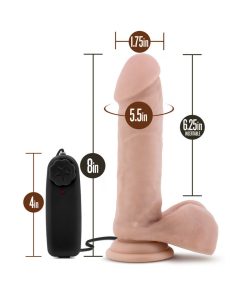 Loverboy The Goalie Remote-Controlled 8 In. Vibrating Dildo With Balls Beige