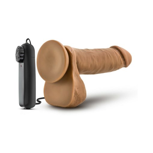 Loverboy Soccer Champ Remote-Controlled 8 In. Vibrating Dildo With Balls Tan - Image 5