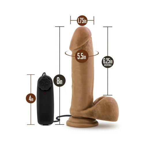 Loverboy Soccer Champ Remote-Controlled 8 In. Vibrating Dildo With Balls Tan - Image 8