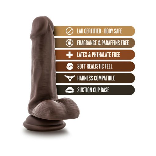 Loverboy Top Gun Tommy Realistic 6 In. Dildo With Balls Brown - Image 6
