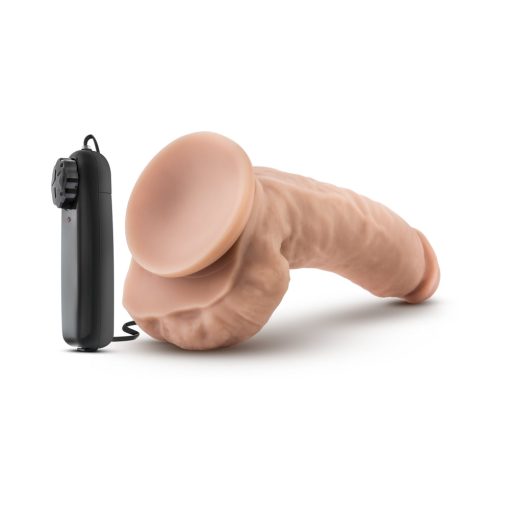 Coverboy Tennis Champ Remote-Controlled 9 In. Vibrating Dildo With Balls Beige - Image 5