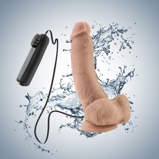 Coverboy Tennis Champ Remote-Controlled 9 In. Vibrating Dildo With Balls Beige - Image 9