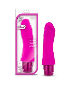 Luxe Marco 7.75 In. Silicone Vibrating Dildo Pink
