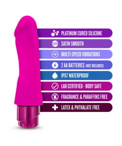 Luxe Marco 7.75 In. Silicone Vibrating Dildo Pink