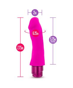 Luxe Marco 7.75 In. Silicone Vibrating Dildo Pink