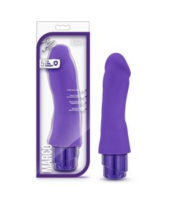 Luxe Marco 7.75 In. Silicone Vibrating Dildo Purple
