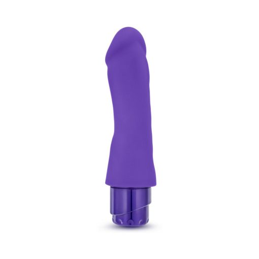 Luxe Marco 7.75 In. Silicone Vibrating Dildo Purple - Image 3