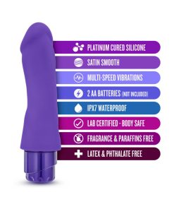 Luxe Marco 7.75 In. Silicone Vibrating Dildo Purple
