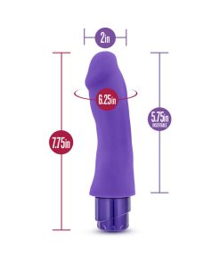Luxe Marco 7.75 In. Silicone Vibrating Dildo Purple