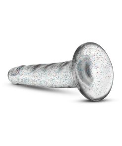 Naturally Yours 5.5 In. Glitter Dong Realistic Dildo Sparkling Clear
