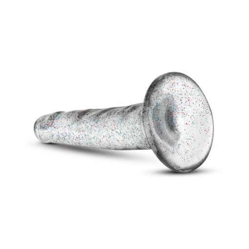 Naturally Yours 5.5 In. Glitter Dong Realistic Dildo Sparkling Clear - Image 5