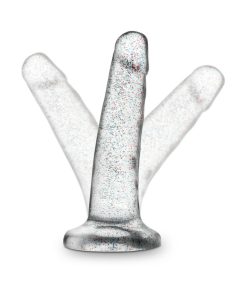 Naturally Yours 5.5 In. Glitter Dong Realistic Dildo Sparkling Clear