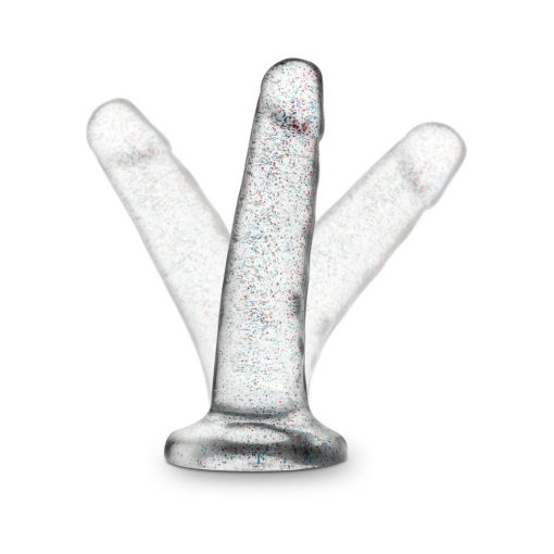 Naturally Yours 5.5 In. Glitter Dong Realistic Dildo Sparkling Clear - Image 7