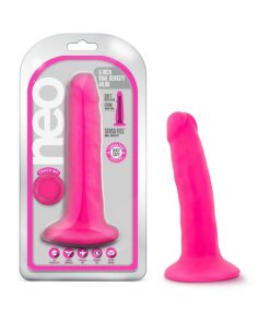 Neo 6 In. Dual Density Dildo Neon Pink