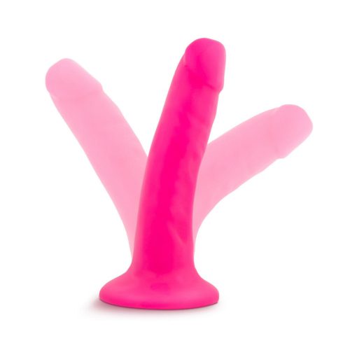 Neo 6 In. Dual Density Dildo Neon Pink - Image 7