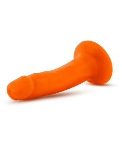 Neo 6 In. Dual Density Dildo Neon Orange