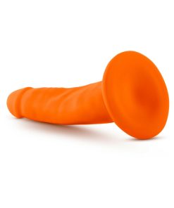 Neo 6 In. Dual Density Dildo Neon Orange
