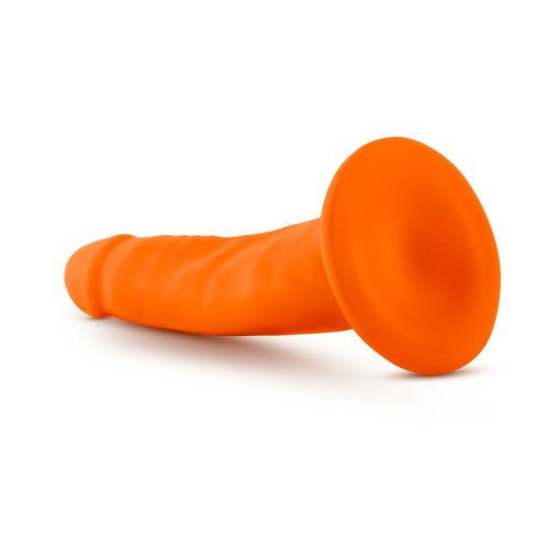 Neo 6 In. Dual Density Dildo Neon Orange - Image 5