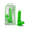 Neo 6 In. Dual Density Dildo With Balls Neon Green