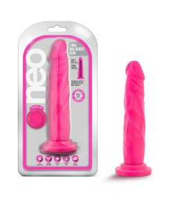 Neo 7.5 In. Dual Density Dildo Neon Pink