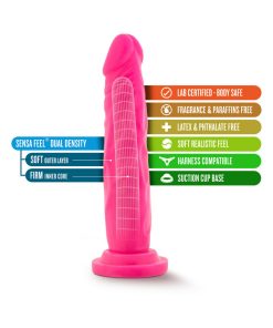 Neo 7.5 In. Dual Density Dildo Neon Pink