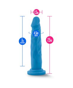 Neo 7.5 In. Dual Density Dildo Neon Blue