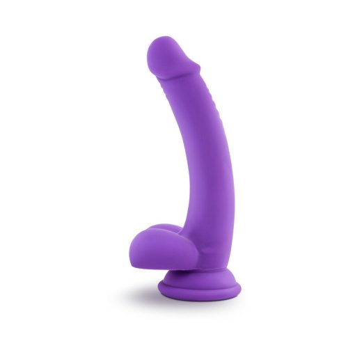 Ruse D Thang Semi-Realistic 7.75 In. Silicone Dildo With Balls Purple - Image 3