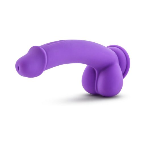 Ruse D Thang Semi-Realistic 7.75 In. Silicone Dildo With Balls Purple - Image 4