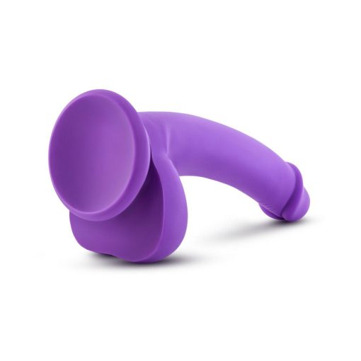 Ruse D Thang Semi-Realistic 7.75 In. Silicone Dildo With Balls Purple - Image 5