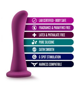 Temptasia Bellatrix 6.25 In. Curved Dildo Plum