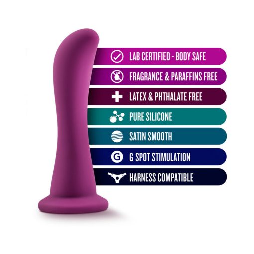 Temptasia Bellatrix 6.25 In. Curved Dildo Plum - Image 6