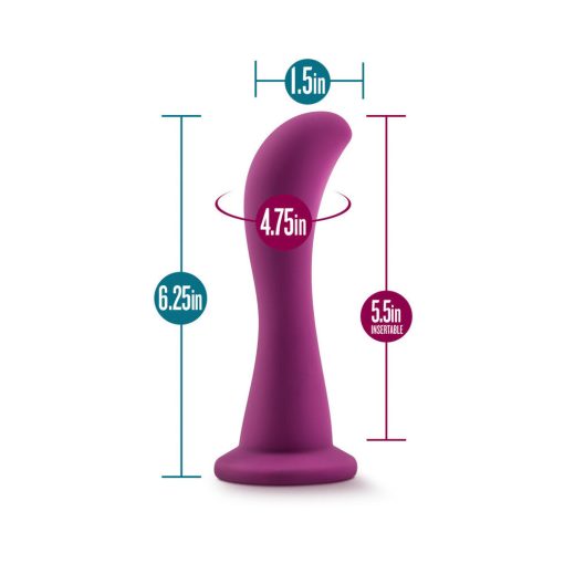 Temptasia Bellatrix 6.25 In. Curved Dildo Plum - Image 8