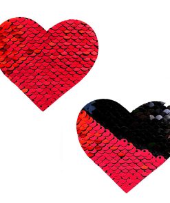Neva Nude Pasty Heart Sequins Red To Black