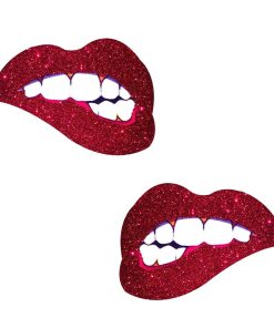 Neva Nude Pasty Bite Me Lips Glitter Red