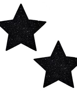 Neva Nude Pasty Star Glitter Black