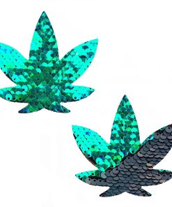 Neva Nude Pasty Pot Leaf Sequin Green To Black