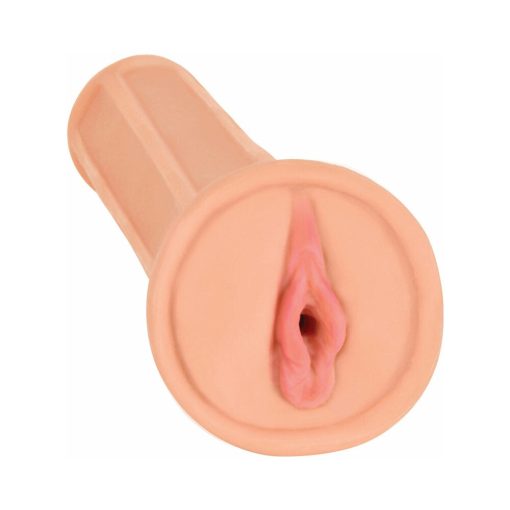 Curve Toys Mistress Perfect Pussy Taylor Vibrating Stroker With Simulated Pubic Bone Beige - Image 2