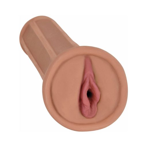 Curve Toys Mistress Perfect Pussy Lexi Vibrating Stroker With Simulated Pubic Bone Tan - Image 2