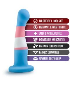 Avant Pride P2 True Blue 6 In. Silicone Dildo
