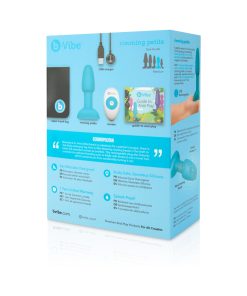 B-Vibe Rimming Petite Rotating And Vibrating Remote Control Plug Teal