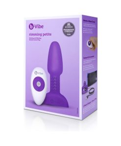 B-Vibe Rimming Petite Rotating And Vibrating Remote Control Plug Purple