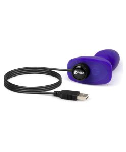 B-Vibe Rimming Petite Rotating And Vibrating Remote Control Plug Purple