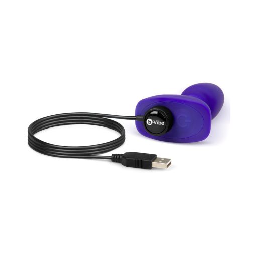 B-Vibe Rimming Petite Rotating And Vibrating Remote Control Plug Purple - Image 7