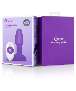 B-Vibe Rimming Petite Rotating And Vibrating Remote Control Plug Purple