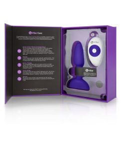 B-Vibe Rimming Petite Rotating And Vibrating Remote Control Plug Purple
